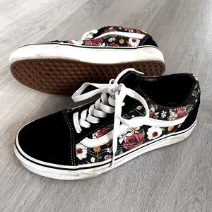 Floral old skool vans